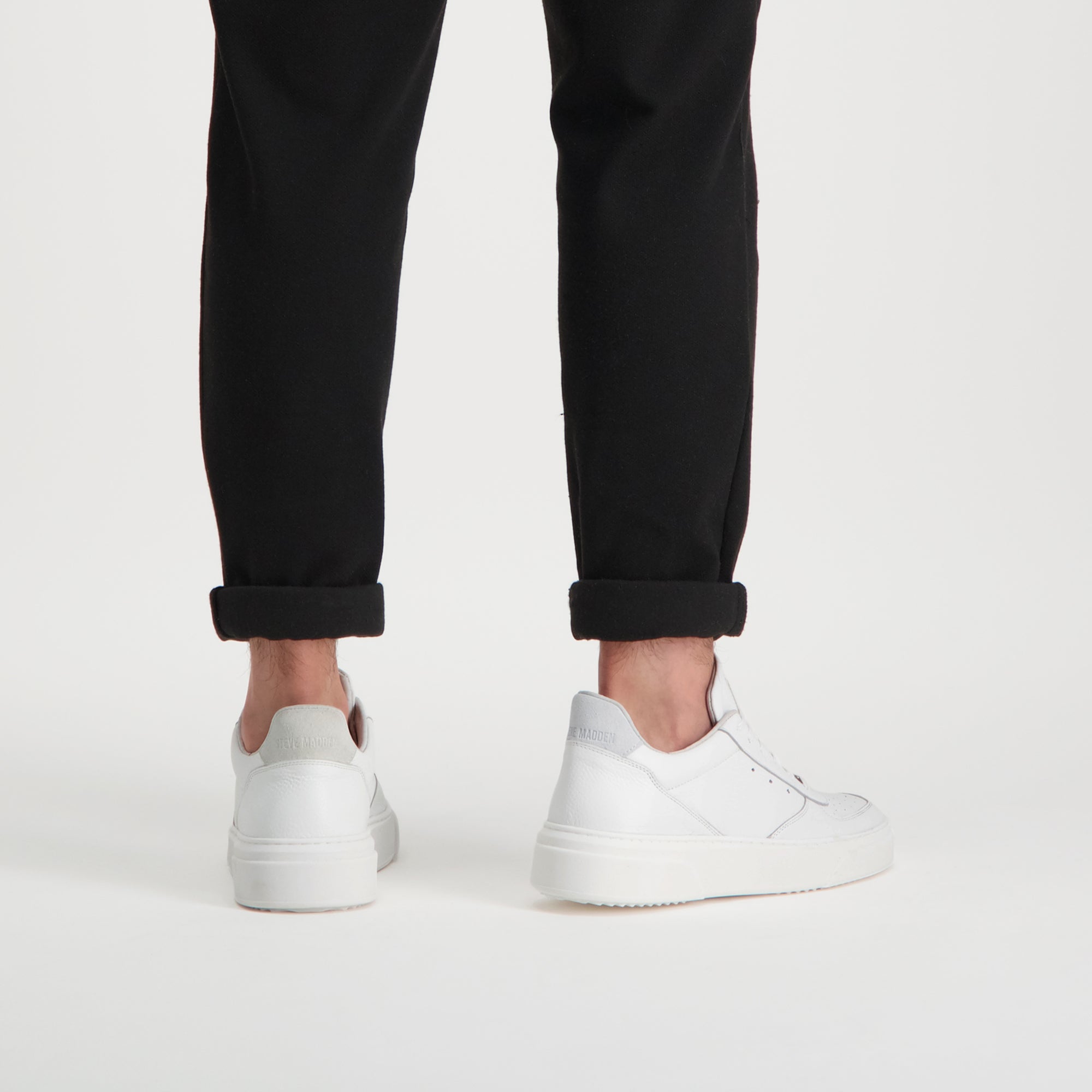 Brent White Leather Sneakers