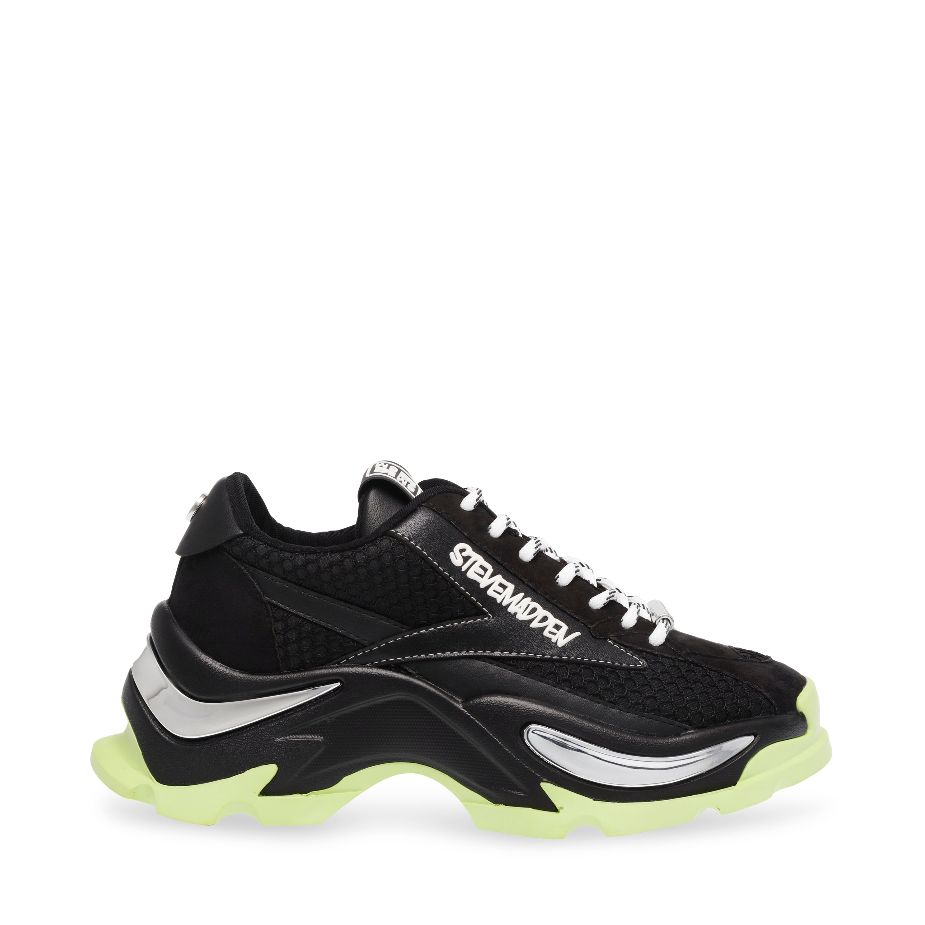Zoomz Black and Lime Sneakers