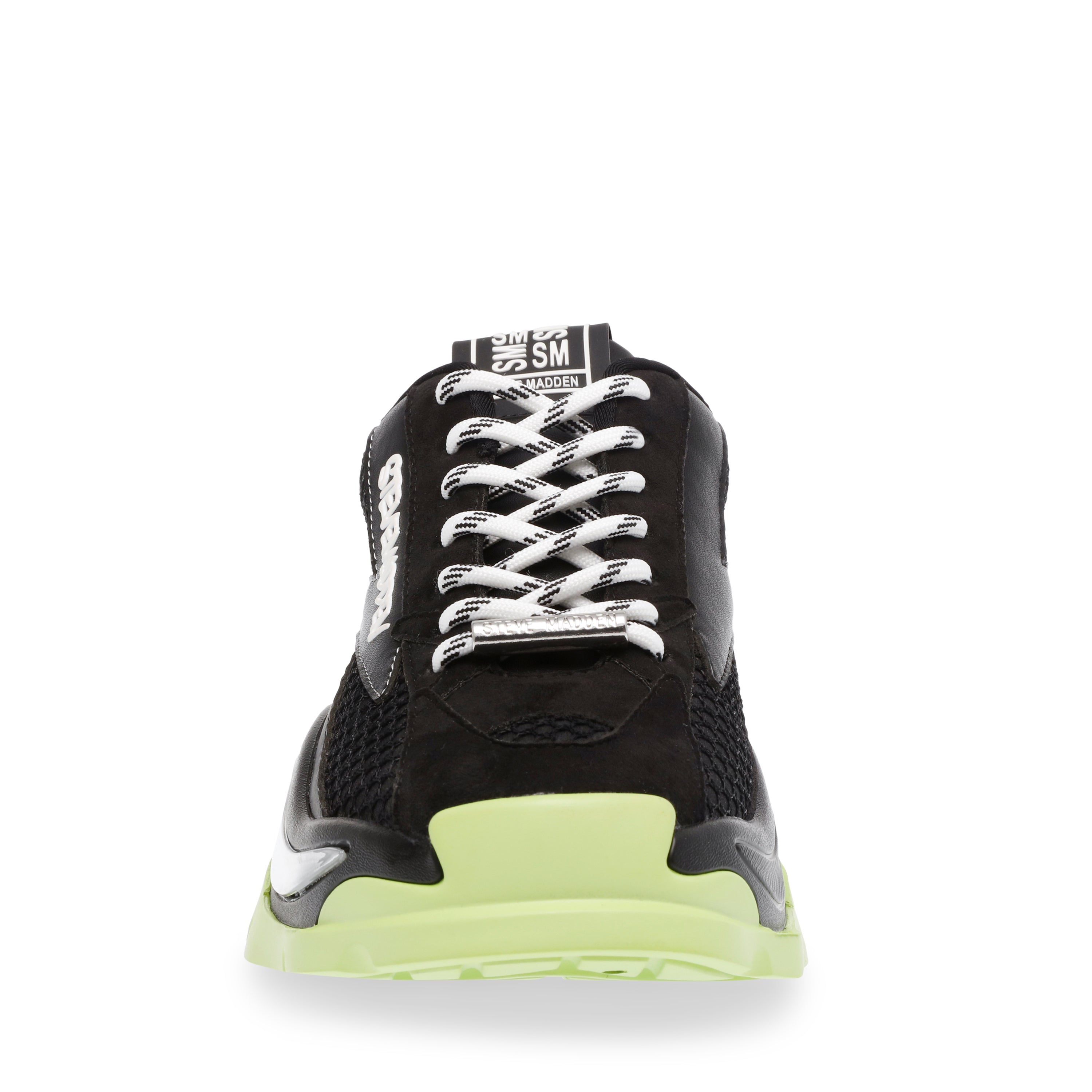 Zoomz Black and Lime Sneakers