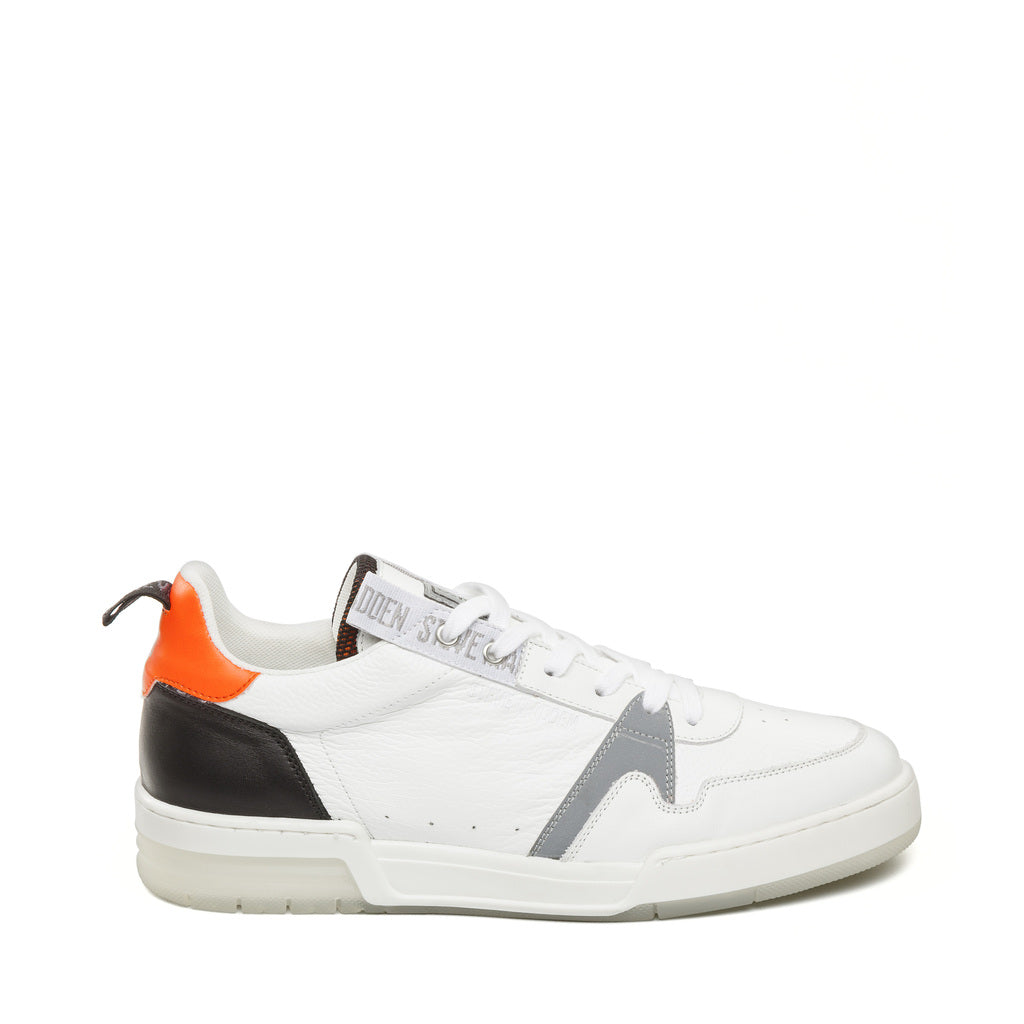 Kean-M White and Orange Sneakers