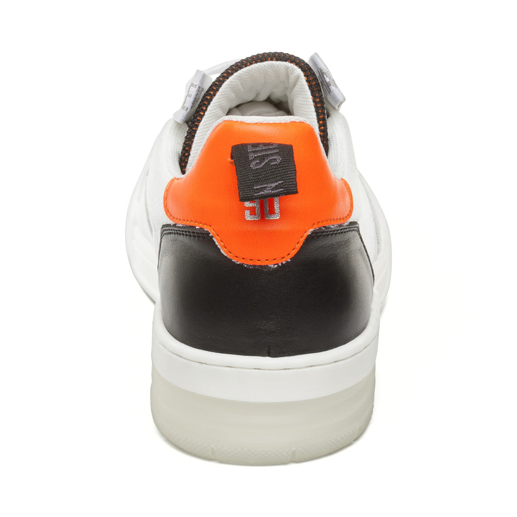 Kean-M White and Orange Sneakers