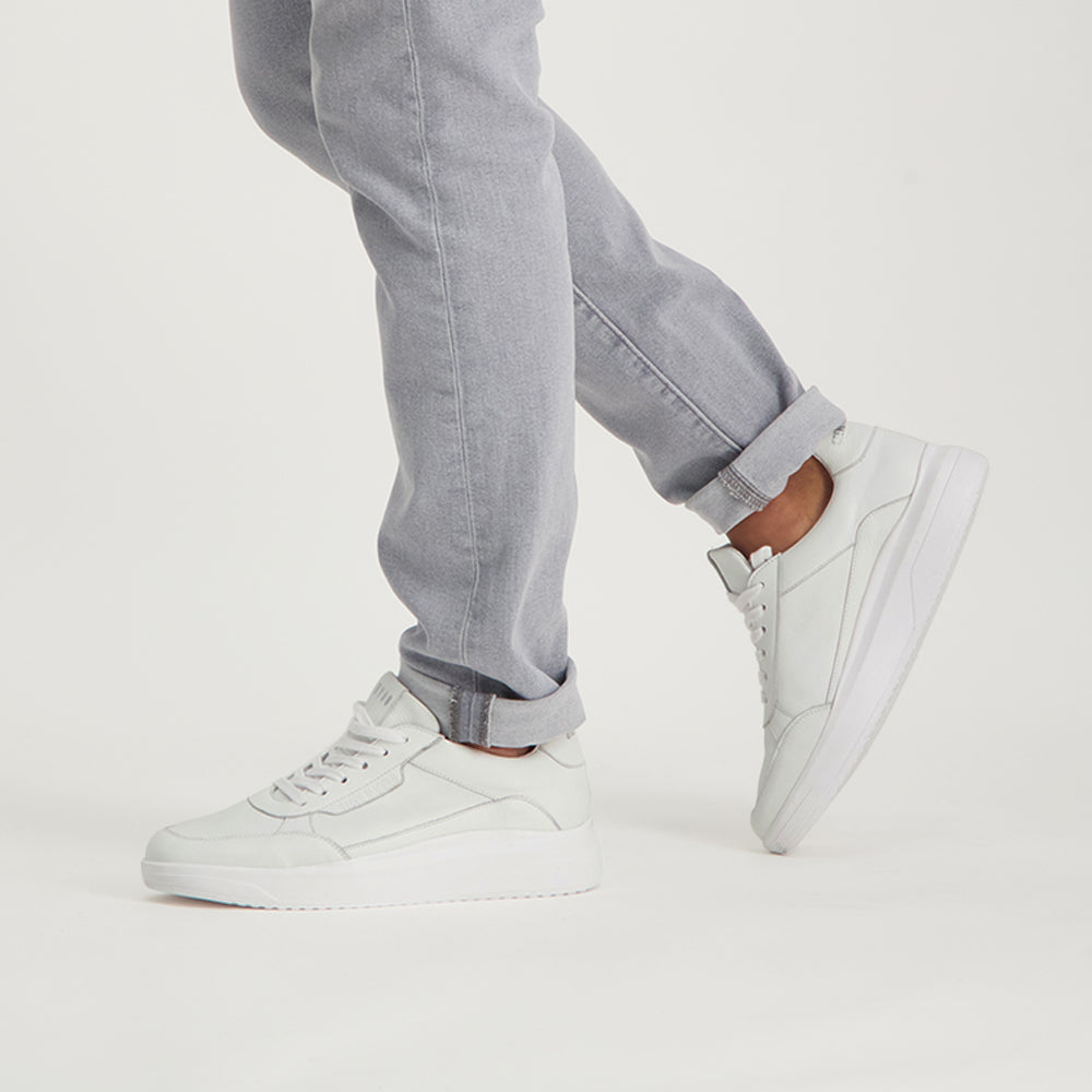 Astor White Leather Sneakers