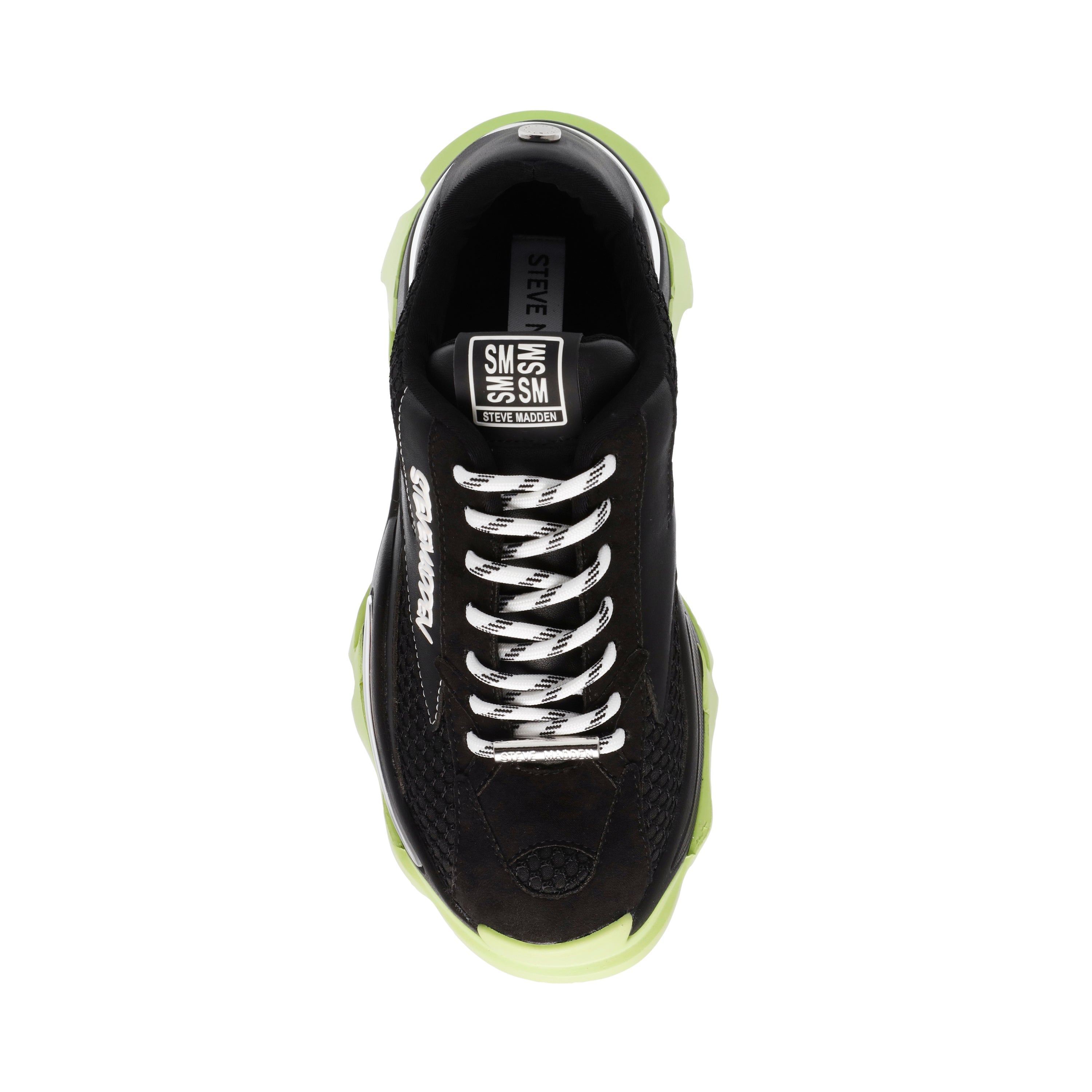 Zoomz Black and Lime Sneakers