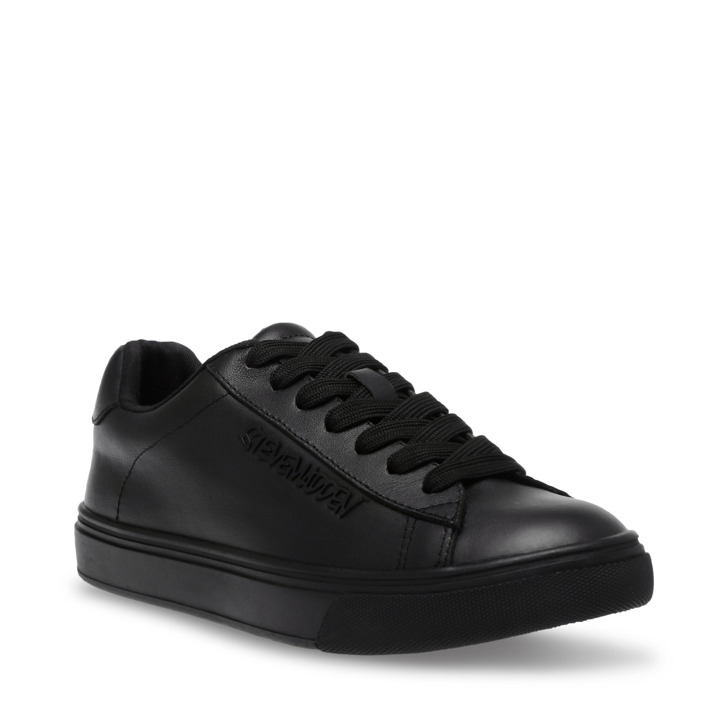 Black Leather Cinematic Sneakers